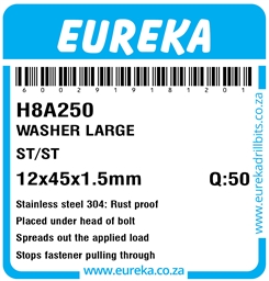 H8A250 - Large Washer ST/ST -H8A250_Label_T